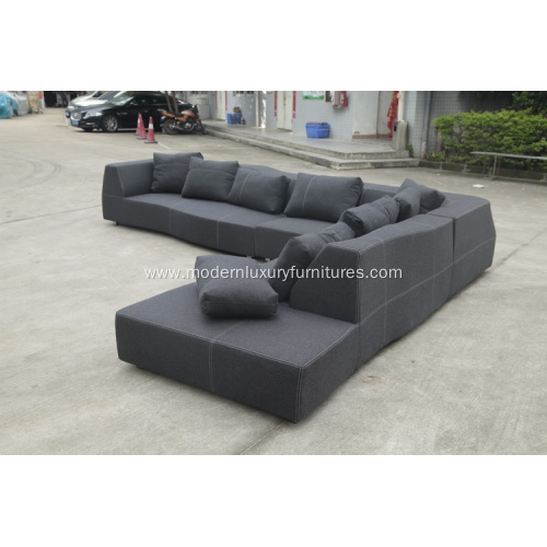 BEB Italian grand bend-sofa in fabric